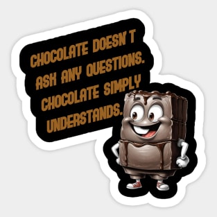 Cute chocolate knows everything Sticker